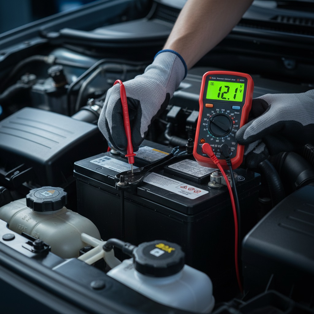 Проверка аккумулятора мультиметром