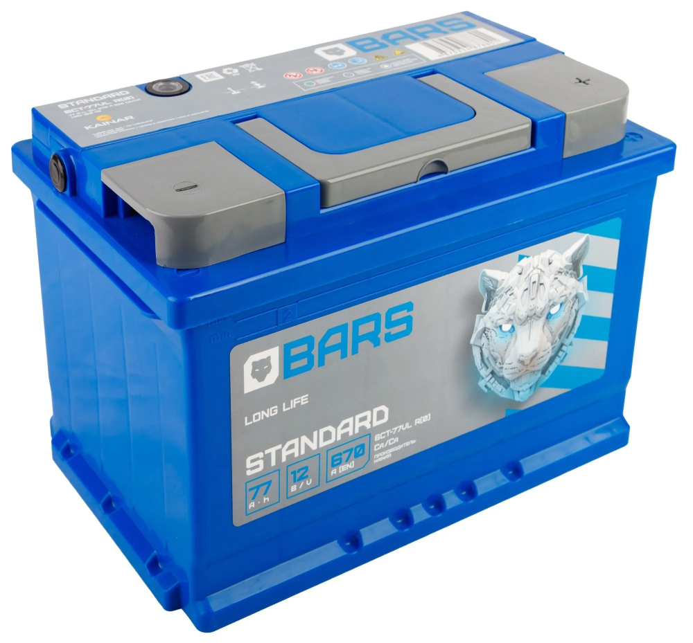 Аккумулятор BARS 77 R+ (77 А·ч)  - фото3, картинка3 Аккумулятор BARS 77 R+ (77 А·ч)  - фото3