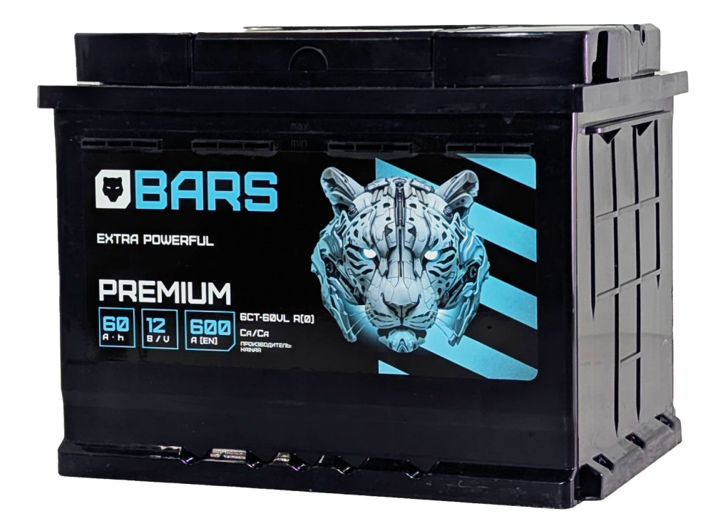 Аккумулятор BARS Premium 60 R+ (60 А·ч)  - фото, картинка Аккумулятор BARS Premium 60 R+ (60 А·ч)  - фото