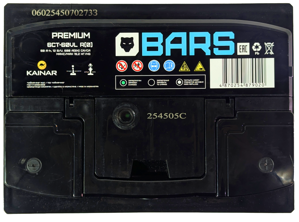 Аккумулятор BARS Premium 60 R+ (60 А·ч)  - фото4, картинка4 Аккумулятор BARS Premium 60 R+ (60 А·ч)  - фото4