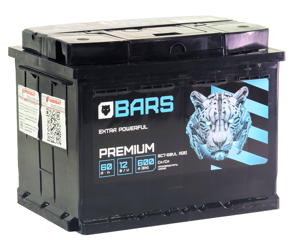 Аккумулятор BARS Premium 60 R+ (60 А·ч)  - фото3, картинка3 Аккумулятор BARS Premium 60 R+ (60 А·ч)  - фото3