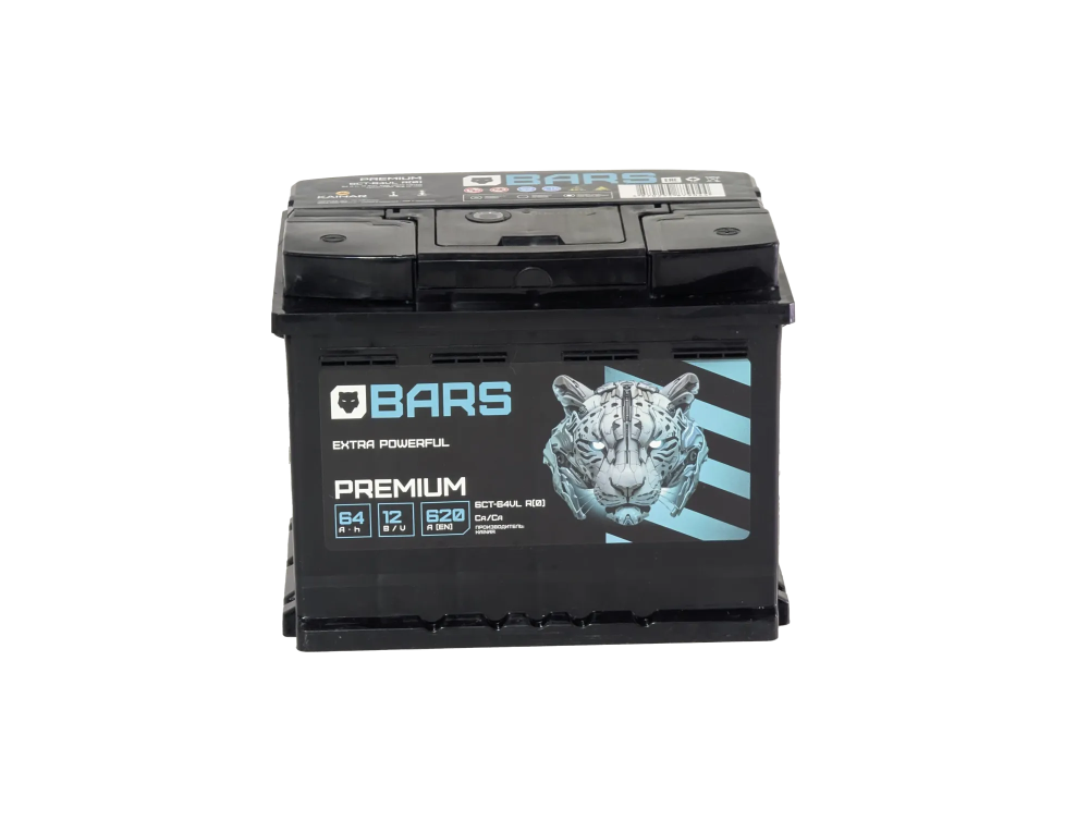 Аккумулятор BARS Premium 64 R+ (64 А·ч)  - фото2, картинка2 Аккумулятор BARS Premium 64 R+ (64 А·ч)  - фото2