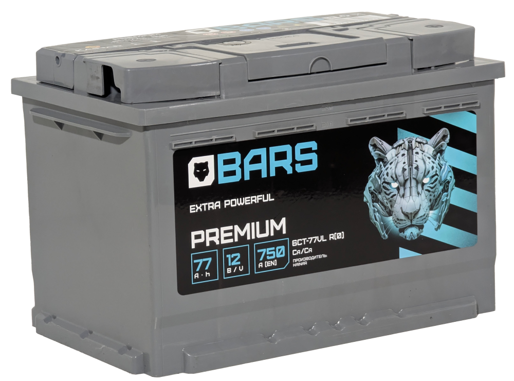 Аккумулятор BARS Premium 77 R+ (77 А·ч)  - фото3, картинка3 Аккумулятор BARS Premium 77 R+ (77 А·ч)  - фото3