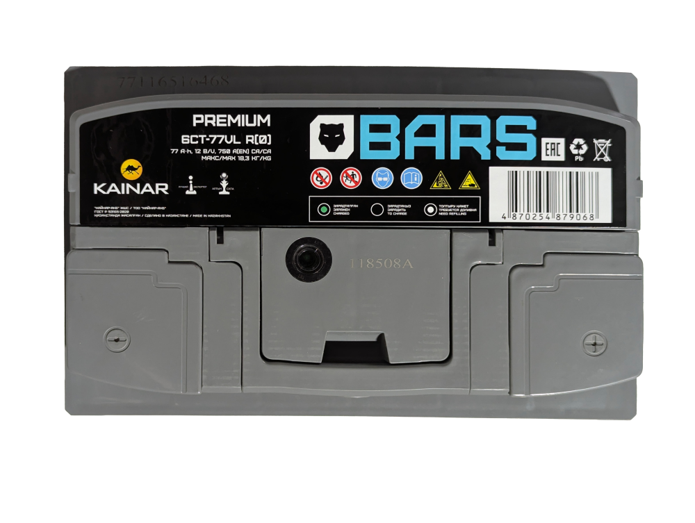 Аккумулятор BARS Premium 77 R+ (77 А·ч)  - фото4, картинка4 Аккумулятор BARS Premium 77 R+ (77 А·ч)  - фото4