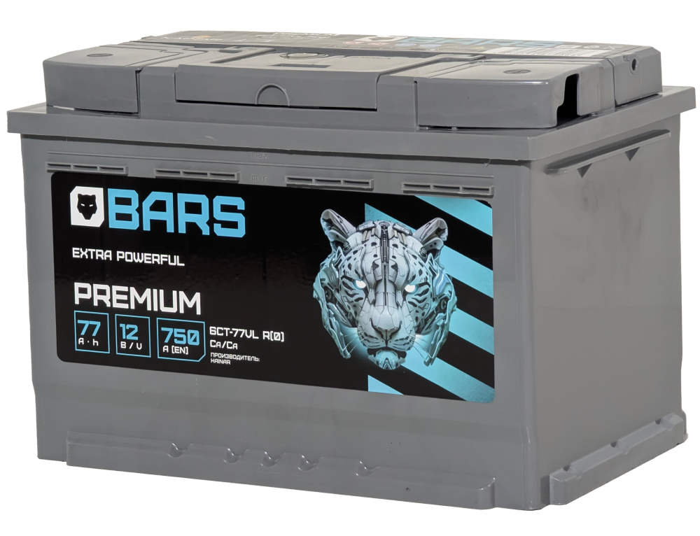 Аккумулятор BARS Premium 77 R+ (77 А·ч)  - фото, картинка Аккумулятор BARS Premium 77 R+ (77 А·ч)  - фото