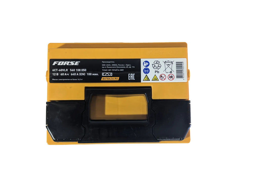 Аккумулятор FORSE 60 R+ (60 А·ч) - фото4, картинка4 Аккумулятор FORSE 60 R+ (60 А·ч) - фото4