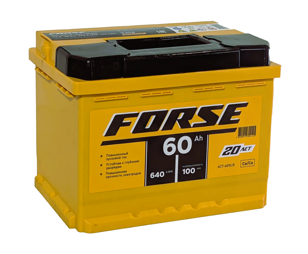 Аккумулятор FORSE 60 R+ (60 А·ч) - фото, картинка Аккумулятор FORSE 60 R+ (60 А·ч) - фото
