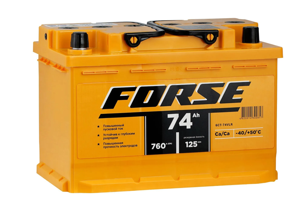 Аккумулятор FORSE 74 R+ (74 А·ч) - фото, картинка Аккумулятор FORSE 74 R+ (74 А·ч) - фото