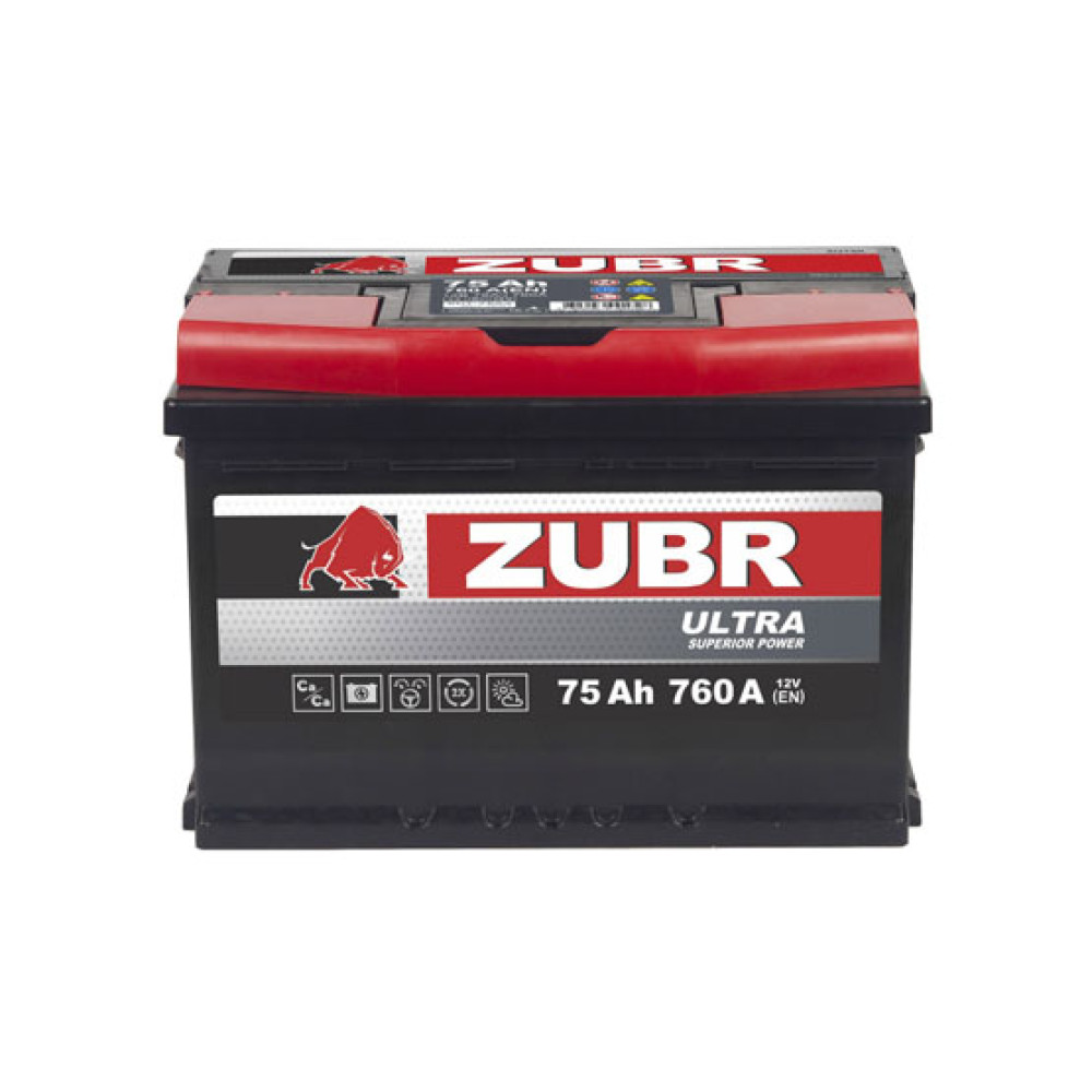 Аккумулятор ZUBR Ultra 75 R+ (75 А·ч) - фото2, картинка2 Аккумулятор ZUBR Ultra 75 R+ (75 А·ч) - фото2