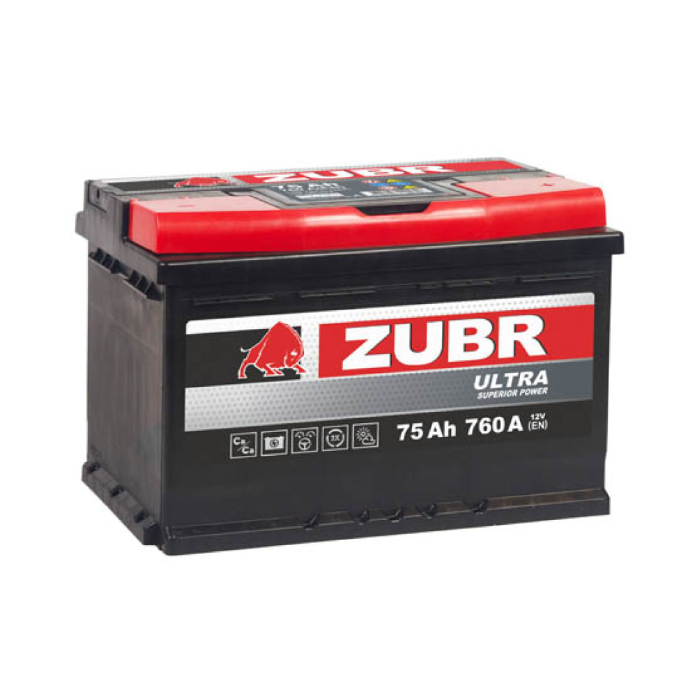 Аккумулятор ZUBR Ultra 75 R+ (75 А·ч) - фото, картинка Аккумулятор ZUBR Ultra 75 R+ (75 А·ч) - фото