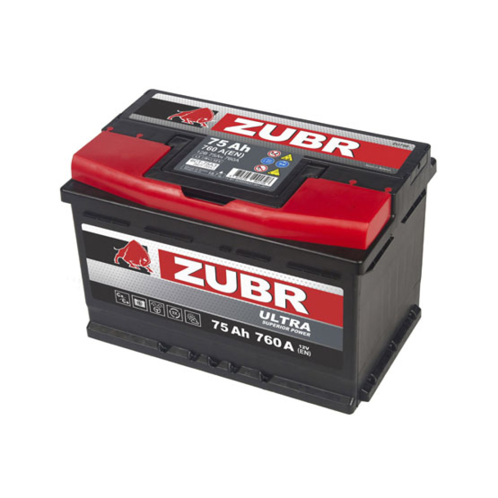 Аккумулятор ZUBR Ultra 75 R+ (75 А·ч) - фото3, картинка3 Аккумулятор ZUBR Ultra 75 R+ (75 А·ч) - фото3