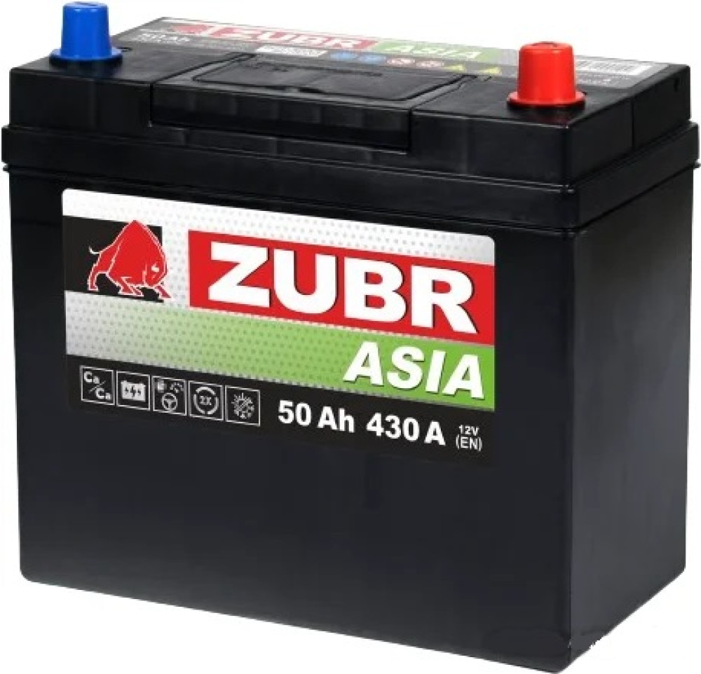 Аккумулятор ZUBR Premium Asia 50 R+ (50 А·ч) - фото2, картинка2 Аккумулятор ZUBR Premium Asia 50 R+ (50 А·ч) - фото2