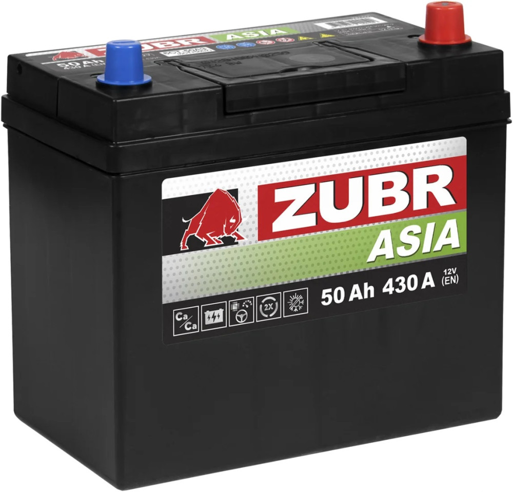 Аккумулятор ZUBR Premium Asia 50 R+ (50 А·ч) - фото, картинка Аккумулятор ZUBR Premium Asia 50 R+ (50 А·ч) - фото