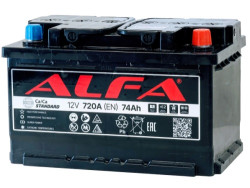Аккумулятор ALFA Standard 74 R+ (74 А·ч) низк - фото
