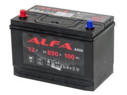 Аккумулятор ALFA Asia 100 L+ (100 А·ч) uz - фото