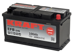 Аккумулятор KRAFT EFB 100 R+ (100 А·ч)  - фото, картинка Аккумулятор KRAFT EFB 100 R+ (100 А·ч)  - фото