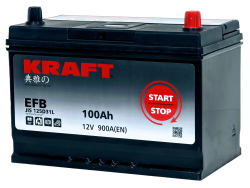 Аккумулятор KRAFT EFB Asia 100 R+ (100 А·ч) - фото, картинка Аккумулятор KRAFT EFB Asia 100 R+ (100 А·ч) - фото