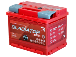 Аккумулятор Gladiator EFB 65 R+ (65 А·ч)  - фото, картинка Аккумулятор Gladiator EFB 65 R+ (65 А·ч)  - фото