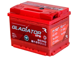 Аккумулятор Gladiator EFB 60 R+ (60 А·ч)  - фото, картинка Аккумулятор Gladiator EFB 60 R+ (60 А·ч)  - фото