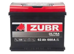 Аккумулятор ZUBR Ultra 62 L+ (62 А·ч) низк. - фото, картинка Аккумулятор ZUBR Ultra 62 L+ (62 А·ч) низк. - фото