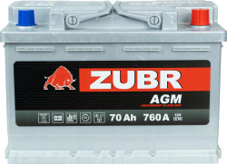 Аккумулятор ZUBR AGM 70 R+ (70 А·ч) - фото